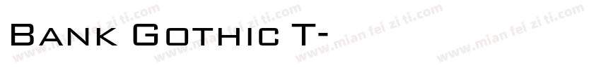 Bank Gothic T字体转换